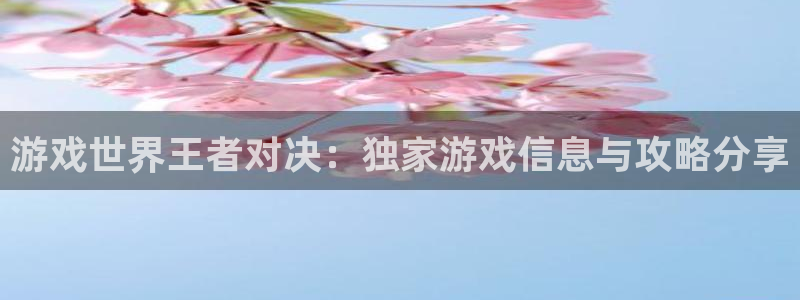 长征娱乐网址注册：游戏世界王者对决：独家游戏信息与攻略分享